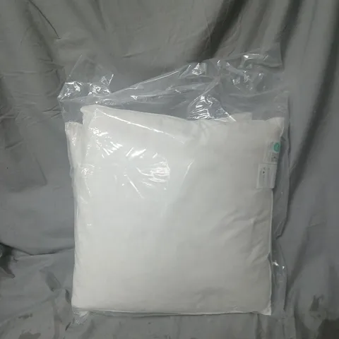 PAIR OF BAGGED OEKO TEX 45X45CM NATURAL FEATHER CUSHION PADS