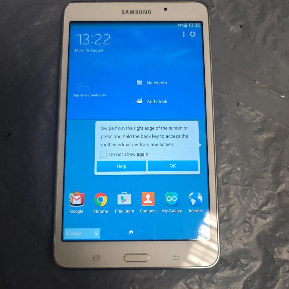 UNBOXED SAMSUNG TAB 4 8GB TABLET IN WHITE - SM-T230 