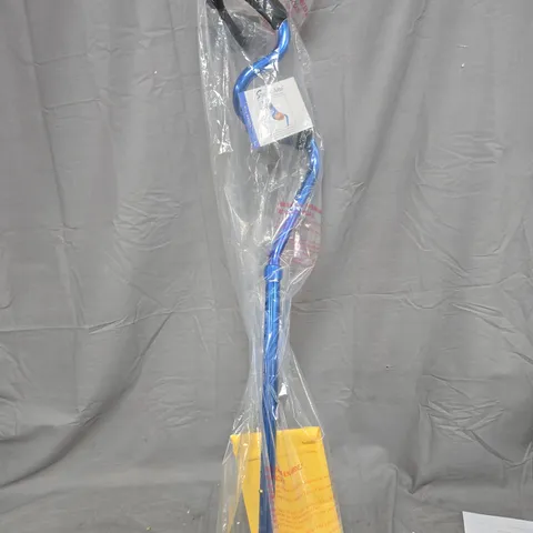 STRONG ARM COMFORT CANE WITH STANDING BASE & LIGHT IN BLUE