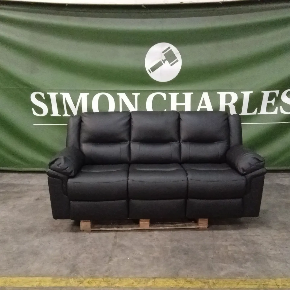 ALBION LUXURY FAUX LEATHER HIGH BACK 3 SEATER SOFA RRP £599