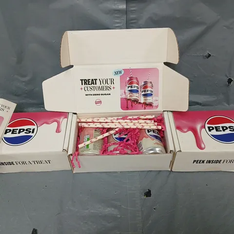 3 PEPSI BOXES - STRAWBERRYS & CREAM