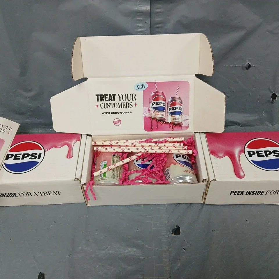 3 PEPSI BOXES - STRAWBERRYS & CREAM