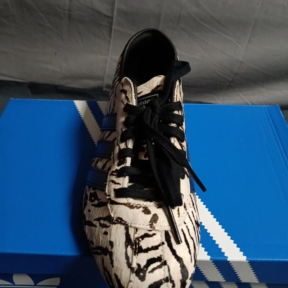 BOXED PAIR OF ADIDAS TOKYO W ZEBRA PRINT WOMEN'S TRAINERS - UK SIZE 6.5