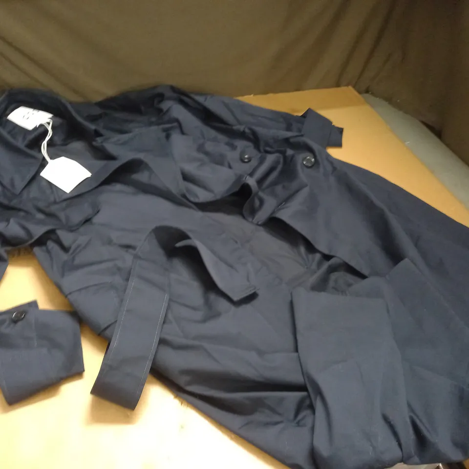 COS NAVY TRENCH COAT - UK 16