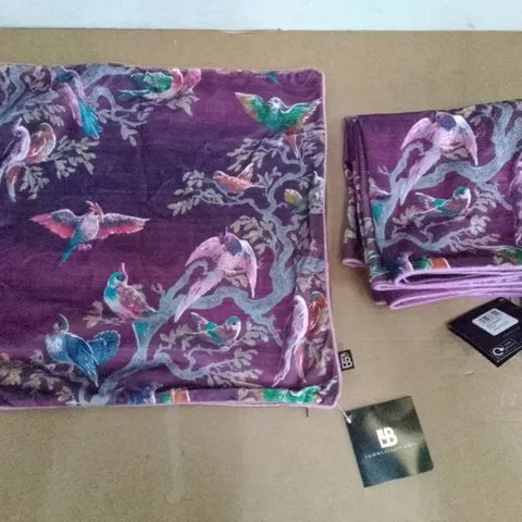 BAGGED SET OF 4 BIRDITY ABSURDITY ANIMAL PRINT SQUARE CUSHION COVERS