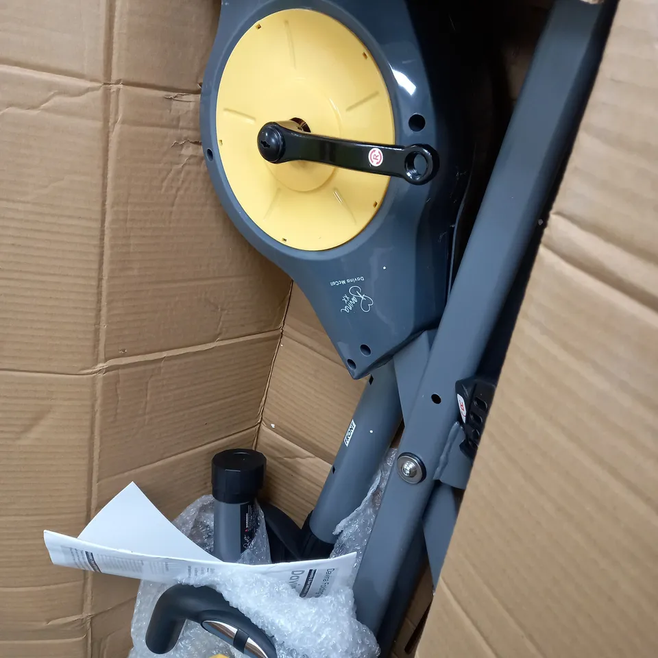 BOXED DAVINA FITNESS FOLDING MAGNETIC EXERCISE BIKE, YELLOW [COLLECTION ONLY]