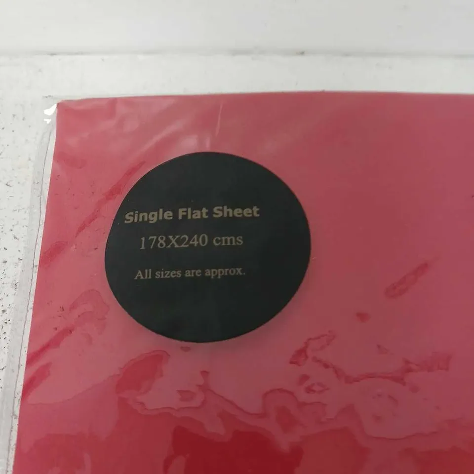 EGYPTIAN COTTON 200 THREAD COUNT LUXURY PERCALE BEDDING SHEET SET – RED PACKAGED