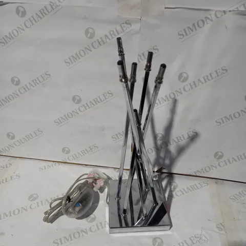 BOXED MODERN LIVING CHROME EFFECT TABLE LAMP