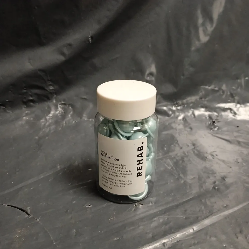 REHAB DOSE 1 FINE HAIR OIL – GLASS BOTTLE. 30 DOSES