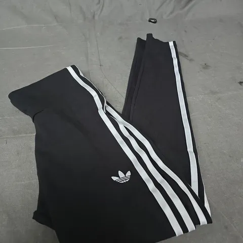 ADIDAS BLACK STRIPED JOGGERS SIZE S