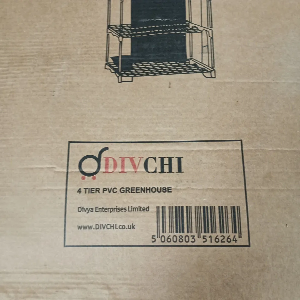 DIVCHI 4-TIER PVC GREENHOUSE – BOXED GARDEN STRUCTURE