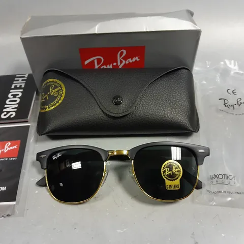 RAY BAN GLASSES WITH G-15 LENSES AND BLACK FRAMES