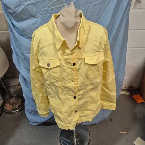 EMRECO WOMEN'S JEAN-STYLE STRETCH JACKET β LEMON, UK SIZE 18