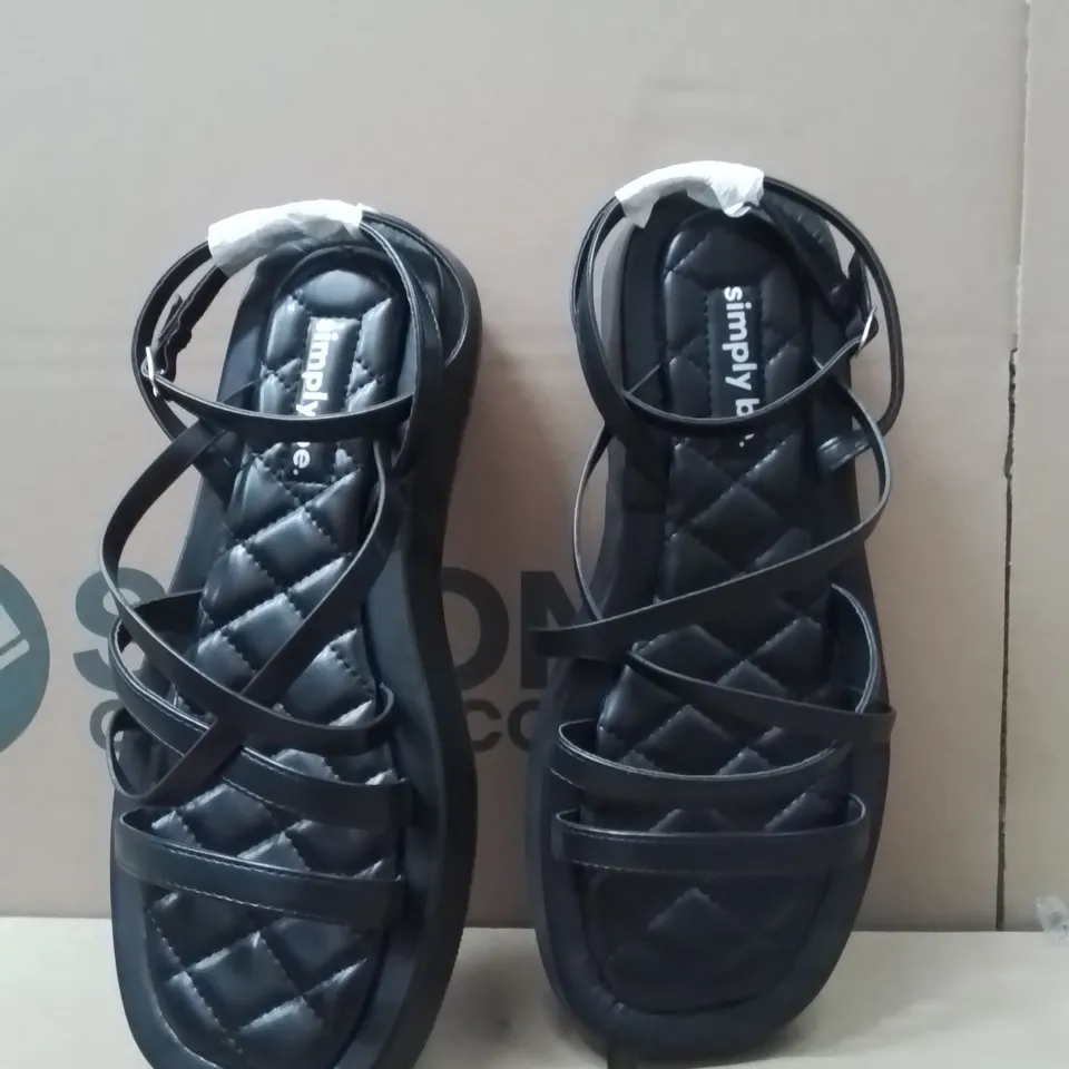 BOXED BRAND NEW APPROXIMATELY 6 SIMPLY BE PHEOBE WIDE SHOES BLACK SIZE 9