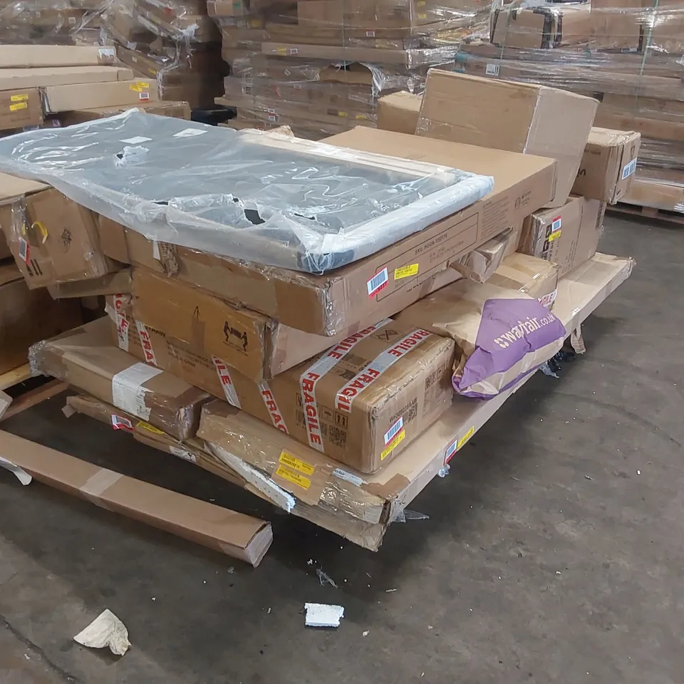 PALLET CONTAINING A LARGE ASSORTMENT OF FURNITURE PARTS ECT