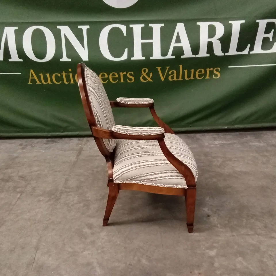 QUALITY HIGH-END DESIGNER FABRIC ACCENT CHAIR