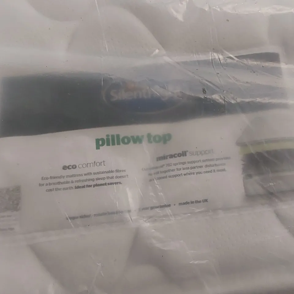 QUALITY BAGGED SILENTNIGHT 4'6" PILLOW TOP MATTRESS 