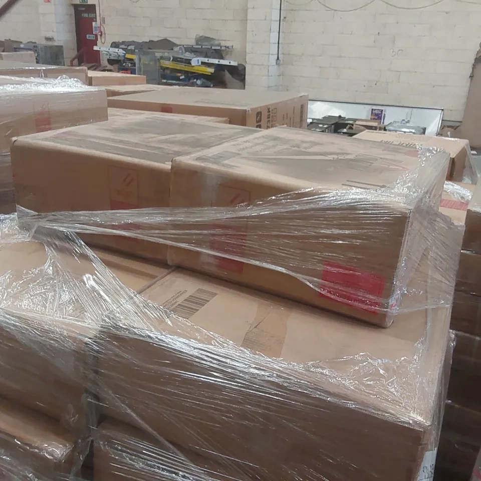 PALLET CONTAINING A VERY LARGE QUANTITY OF ASSORTED DESIGNER FURNITURE PARTS INCLUDING: TABLE PARTS, WARDROBE PARTS ECT