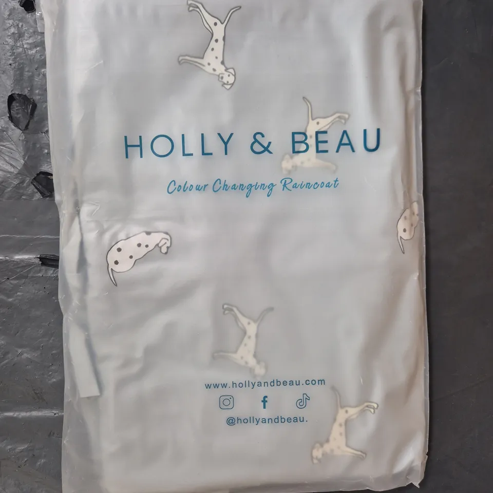 SEALED HOLLY & BEAU COLOUR CHANGING DALMATIAN RAINCOAT SIZE LARGE