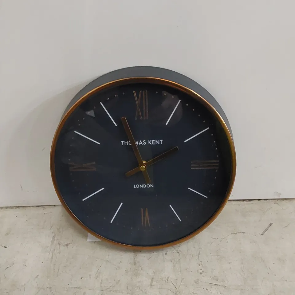 BOXED THOMAS KENT 10" HAMPTON NAVY CLOCK 