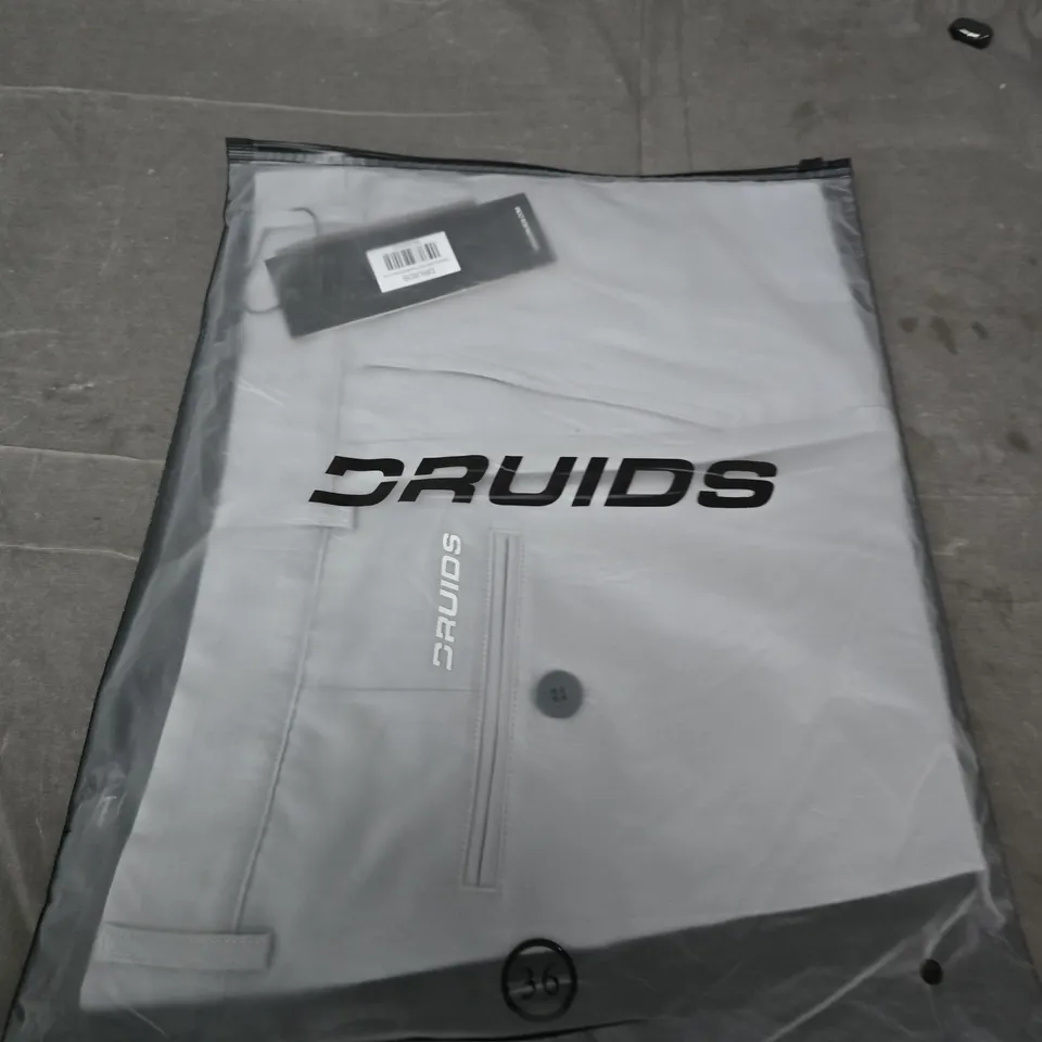 DRUIDS MEN'S CLIMA GOLF SHORTS GREY, UK SIZE 36