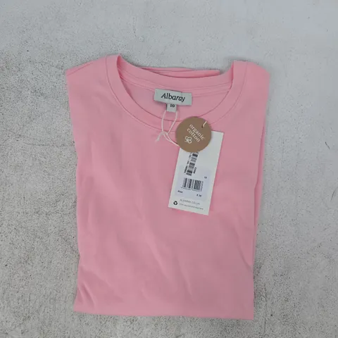 ALBARY SHORT SLEEVE TOP IN PINK SIZE 10