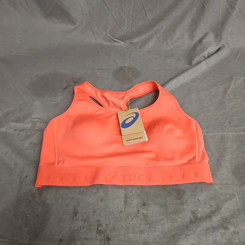 ASICS ROAD COMPRESSION BRA IN CORAL REEF SIZE L