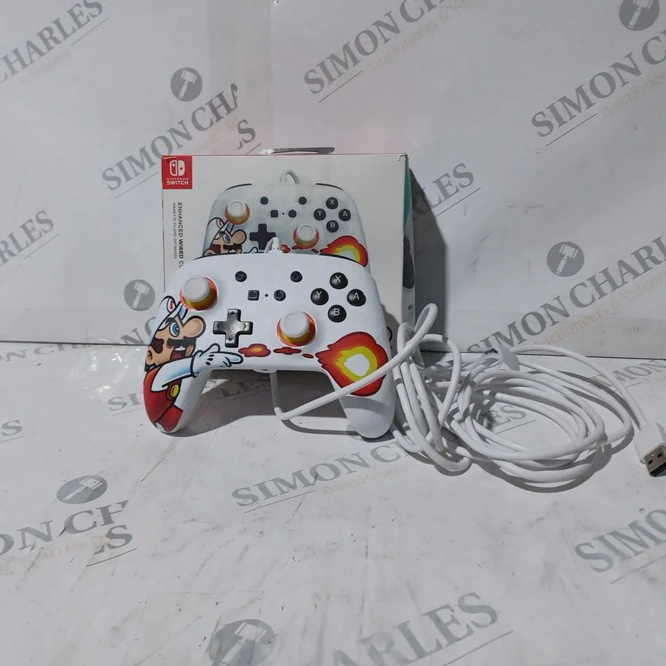 BOXED NINTENDO SWITCH MARIO WIRED CONTROLLER- WHITE