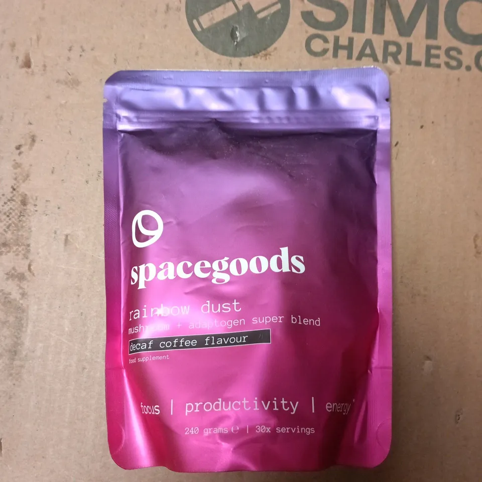 SPACEGOODS RAINBOW DUST MUSHROOM & ADAPTOGEN BLEND – DECAF COFFEE FLAVOUR, 240G