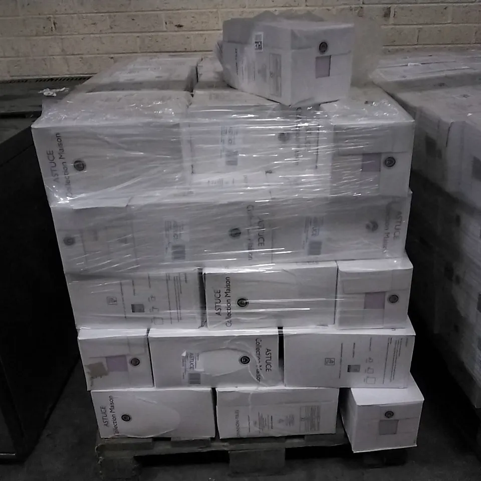 PALLET OF APPROXIMATELY 72 PACKS OF 44 BRAND NEW MAT VIOLET ASTUCE COLLECTION MAISON TILES- EACH PACK COVERS APPROXIMATELY 1M² (TOTAL APPROX. 72 Sq.Metres)