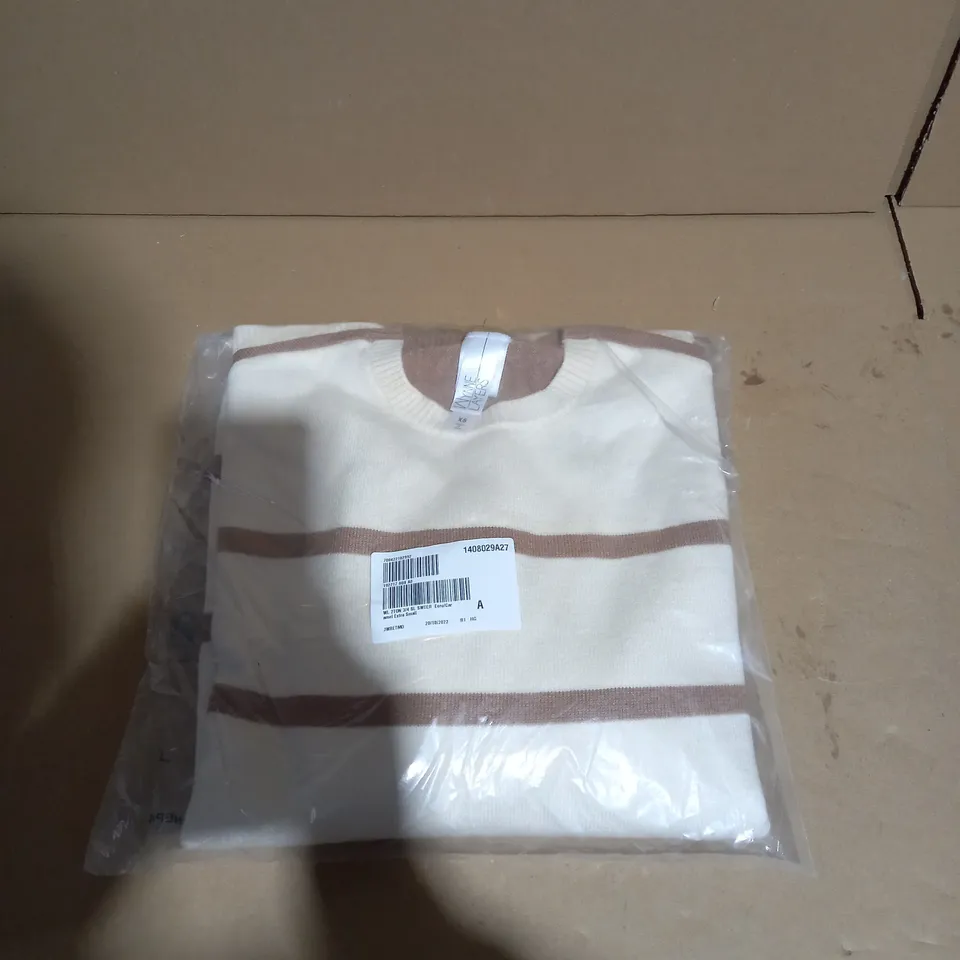 WYNNE LAYERS ECRU/CARAMEL SWEATER - XS