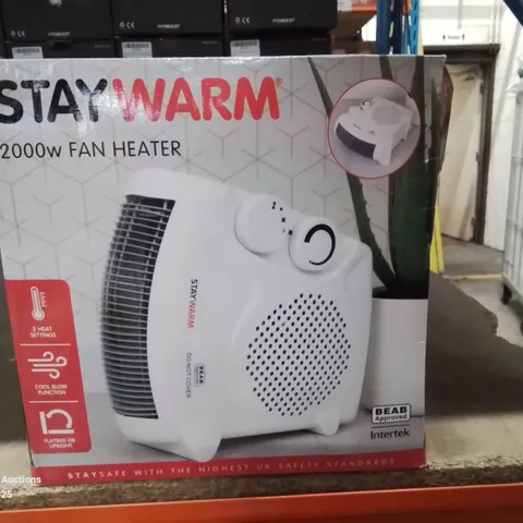 BOXED STAYWARM 2000W FAN HEATER 