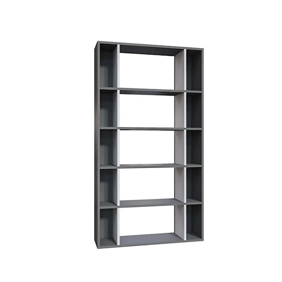 BOXED SANBORN BOOKCASE IN GREY/WHITE