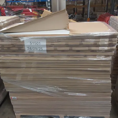 PALLET CONTAINING A VERY LARGE QUANTITY OF WOODEN FURNITURE PANELS ECT