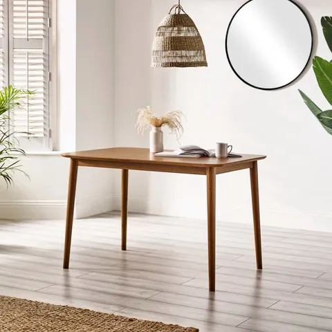 BOXED DREA OAK SOLID WOOD DINING TABLE TRADITIONAL RUSTIC FARMHOUSE KITCHEN STYLE (1 BOX)
