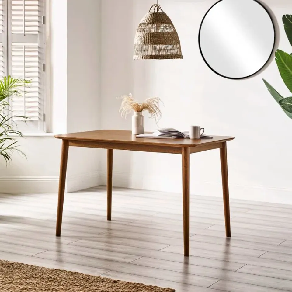 BOXED DREA OAK SOLID WOOD DINING TABLE TRADITIONAL RUSTIC FARMHOUSE KITCHEN STYLE (1 BOX)