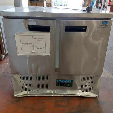 POLAR U636 G-SERIES DOUBLE DOOR COUNTER FRIDGE 240LTR