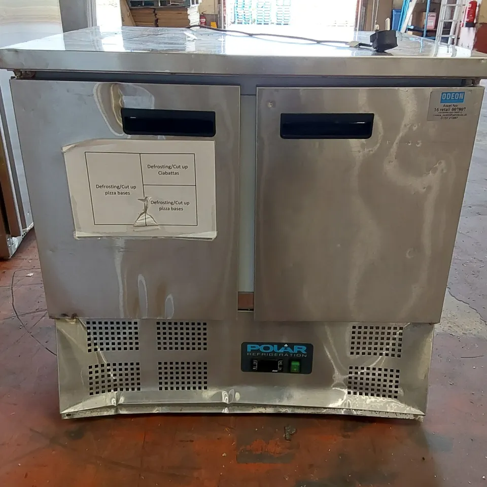 POLAR U636 G-SERIES DOUBLE DOOR COUNTER FRIDGE 240LTR