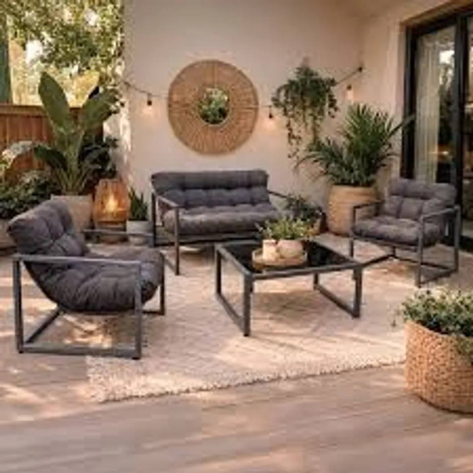 BOXED NEO GARDEN FURNITURE SET - GREY