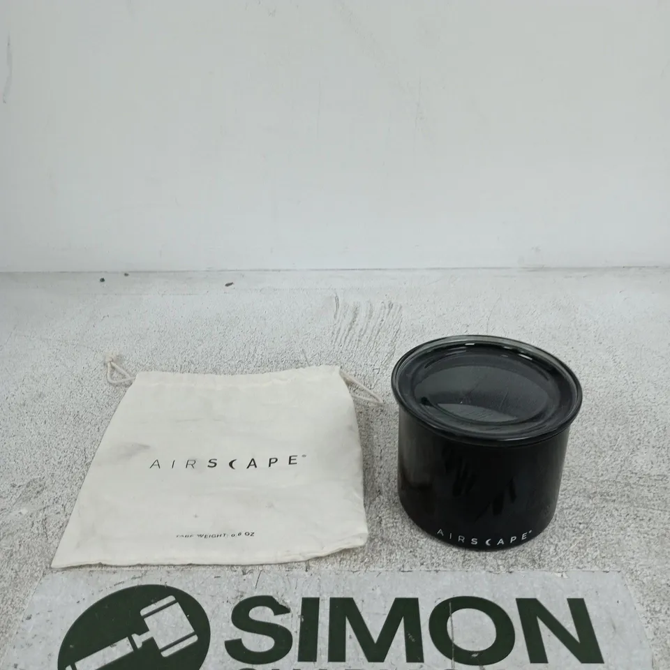 AIRSCAPE BLACK CYLINDRICAL STORAGE JAR WITH LID