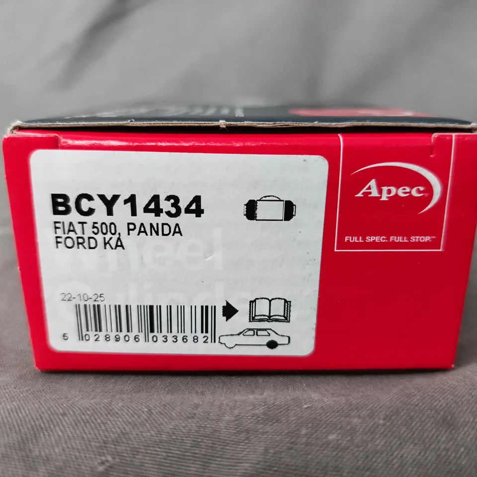 APEC BCY1434 WHEEL CYLINDER HYDRAULIC COMPONENT VEHICLE PART FOR FIAT 500 / PANDA / FORD KA