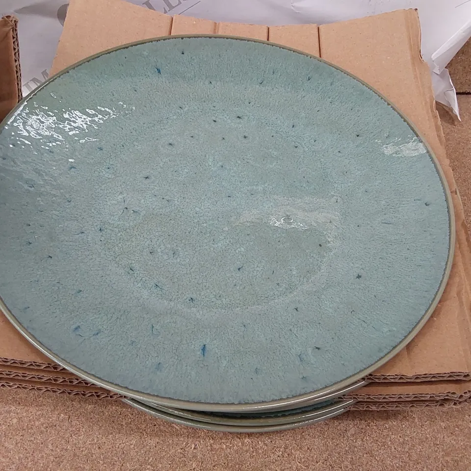 BOXED BLOOMSBURY MARKET LIPTAK 16PCS STONEWARE DINING SET IN GREEN (1 BOX)