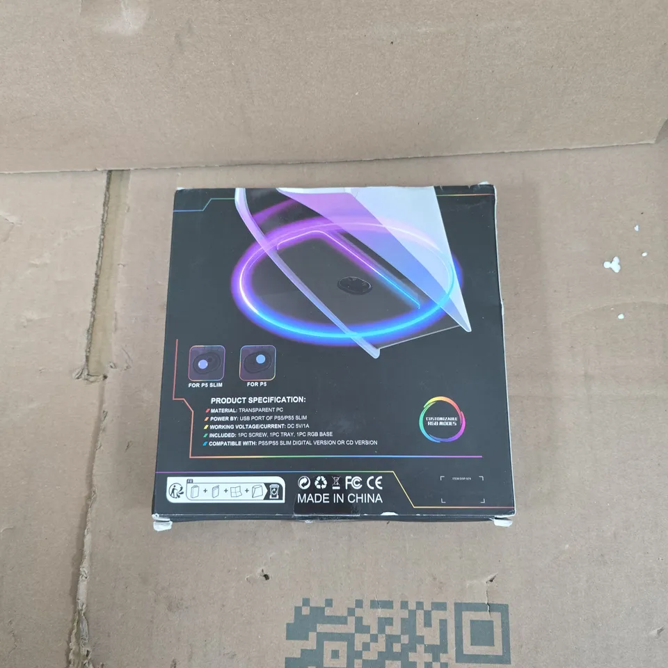 RGB BASE FOR PS5 / PS5 SLIM – ADJUSTABLE RGB LED BASE (BOXED)