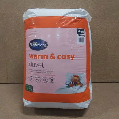 BAGGED SILENTNIGHT WARM AND COSY 15 TOG WINTER EXTRA WARM DUVET - SINGLE