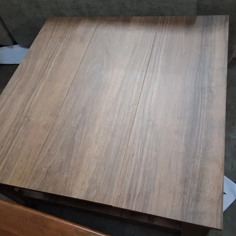 LEA 90CM SQUARE COFFEE TABLE DARK BROWN WOOD