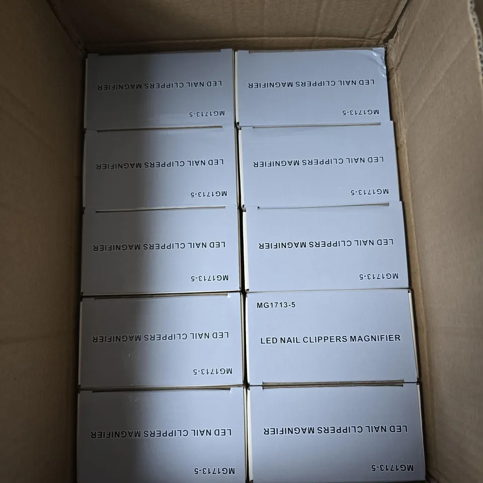 BOX OF 10 LED NAIL CLIPPERS MAGNIFIER 