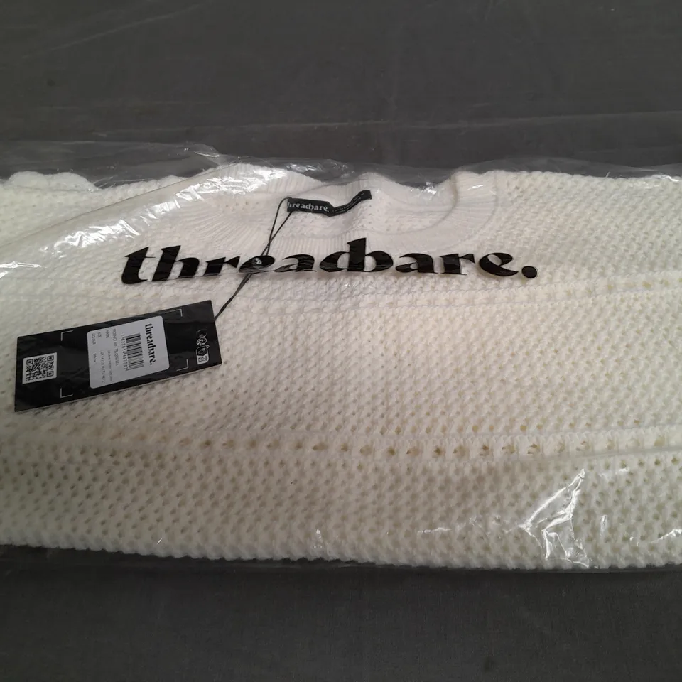 THREADBARE SHORT SLEEVE CROCHET JUMPER SIZE 14