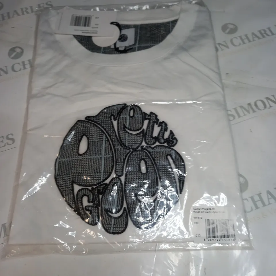 BAGGED PRETTY GREEN PRINCE OF WALES T-SHIRT SIZE XXL