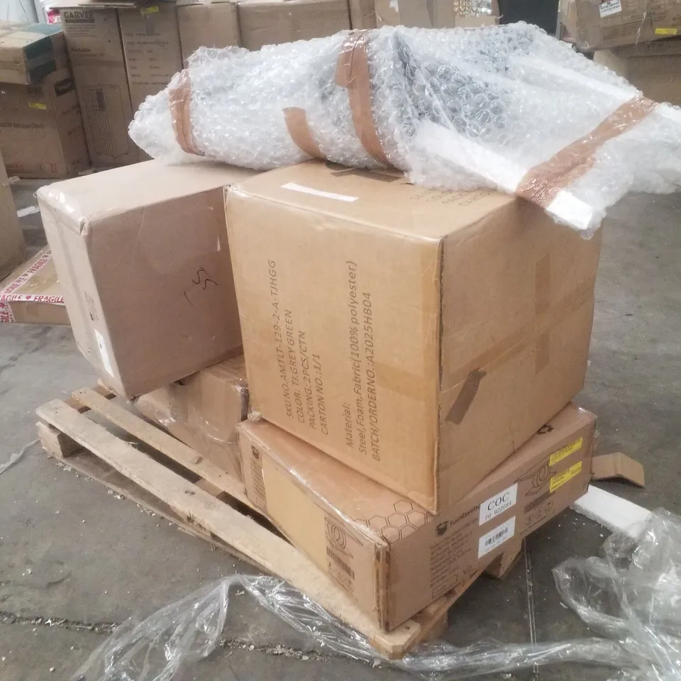 PALLET CONTAINING ASSORTED INCOMPLETE FLATPACK FURNITURE PARTS