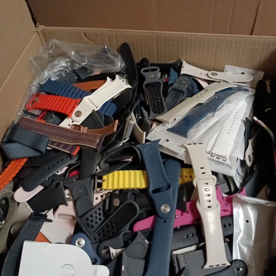 BOX OF APPROXIMATELY 100 ASSORTED WATCH BANDS